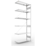 Regalsysteme Steckregale META CLIP Anbauregal, Allzweckfachbodenregale, einzeilig,