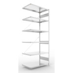 Regalsysteme Steckregale META CLIP Anbauregal, Allzweckfachbodenregale, einzeilig,