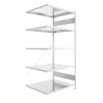 Regalsysteme Steckregale META CLIP Anbauregal, Allzweckfachbodenregale, einzeilig,