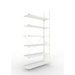 Regalsysteme Steckregale Büro-Steckregal, Anbauregal RAL 7035, einseitig,