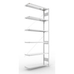 Regalsysteme Steckregale META CLIP Anbauregal, Allzweckfachbodenregale, einzeilig,