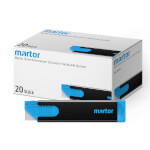 Martor Sicherheitsmesser Secunorm Handy 445 20er Sparset Kartonmesser für alle Schneidarbeiten, halbautomatischer Klingenrückzug