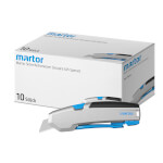 Martor Sicherheitsmesser Secupro 625 10er Sparset vollautomatischer Klingenrückzug, ergonomischer Zangengriff