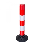 Flexibler Leitzylinder LeitPin 76-TL, rot/weiß retroreflektierender Leitzylinder zum Verschrauben