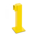 Rammschutzgeländer BLACK BULL XL-Line Standpfosten, gelb kunststoffbeschichtet, zum Aufdübeln