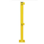 Rammschutzgeländer S-Line Eckpfosten (90 Grad) für Hand- und Knielauf, gelb kunststoffbeschichtet