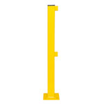 Rammschutzgeländer S-Line Standpfosten für Anfang und Ende, gelb kunststoffbeschichtet