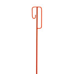 Laterneneisen Absperrleinenhalter rot lackiert, für Flatterband