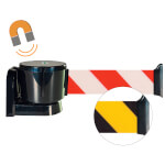 Novap magnetische Wandkassette mit schraffiertem Gurtband mit drehbarem Kopf um 180° zum Absperren