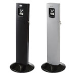 Rubbermaid Sicherheits-Standascher Metropolitan Standaschenbecher mit Ausdrückzone, pulverbeschichtet