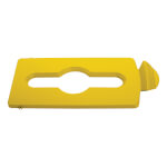 Rubbermaid Slim Jim Klapp-Deckel Schlitz runder Einwurf für Recycling-Mix