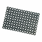 Nölle Gummi-Wabenmatte 60 x 40 cm Fußmatte mit hohem Reinigungseffekt mit Wabenlöchern