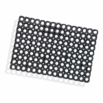 Nölle Gummi-Ringmatte 60 x 40 cm Fußmatte mit hohem Reinigungseffekt mit Ringlöchern
