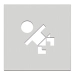 Phos Türschilder aus Edelstahl Symbol 'Wickelraum', selbstklebend,