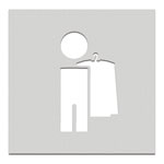 Phos Türschild aus Edelstahl Wandschild mit Symbol Garderobe