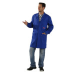 Planam Arbeitskittel BW 290 kornblau Berufsmantel mit verdeckter Knopfleiste und Kragen mit Revers