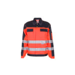 Planam Warnschutz-Bundjacke orange-marine Arbeitsjacke mit Reflexstreifen