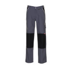 Planam Bundhose Canvas 320 grau-schwarz Arbeitshose mit Reflexbiesen und Gummizug im Bund