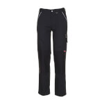 Planam Bundhose Canvas 320 schwarz Arbeitshose mit Reflexbiesen und Gummizug im Bund