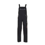 Planam Latzhose Canvas 320 schwarz Arbeitshose mit Reflexbiesen und Gummizug im Bund