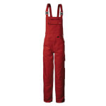 Planam Latzhose Canvas 320 rot Arbeitshose mit Reflexbiesen und Gummizug im Bund