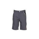 Planam Arbeitsshorts Canvas 320 grau-schwarz mit Reflexbiesen und Gummizug im Bund