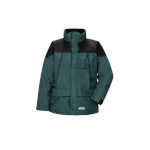 Planam Winterjacke Twister grün-schwarz wasserdichte 3-in-1 Jacke mit Kapuze und herausnehmbarer Fleecejacke