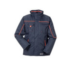 Planam Winterjacke Piper marine-orange atmungsaktiv und wasserdicht mit Kapuze