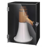 Aufbewahrungsbox für Megaphone zur Wandmontage