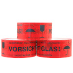 Selbstklebendes PVC-Packband Vorsicht Glas!