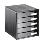 rothopro Schubladenbox Timeless robuster Kunststoff mit 5 Schubladen