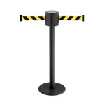 Gurtabsperrsystem Absperrpfosten mit 2 ausziehbaren Gurtbändern