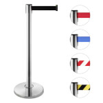 Gurtpfosten Allroundline ALA 100 Edelstahl-Absperrpfosten mit verschiedenen Gurtfarben