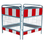 Schake TL-Schachtschutzgitter mit Reflexfolie Typ 1, rot/weiß
