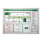Safety Frame SE, Rahmen für Flucht- und Rettungspläne,  schwerentflammbar nach DIN 4102-B1, Format: DIN A3