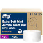 Tork 110255 extra weiches Mini-Jumbo Toilettenpapier Premium 3-lagig