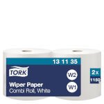 Tork 131135 Mehrzweck Papierwischtücher 1-lagig, Tissue, hochweiß, ungeprägt, perforiert