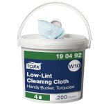 Tork 190492 Fusselarme Reinigungstücher im Spendereimer Premium 1-lagig im Spendereimer W10, ungetränkt