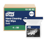 Tork 190692 Feuchte Handreinigungstücher Nachfüllung Premium 1-lagig für Spendereimer W14