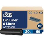 Tork 204040 Müllbeutel Fassungsvermögen: 5 l, Farbe: schwarz