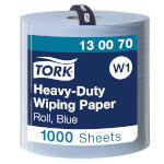 Tork 130070 extra starke Mehrzweck Papierwischtücher 2-lagig, Tissue plus, blau, geprägt, perforiert