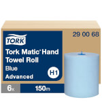 Tork 290068 Matic blaues Rollenhandtuch Advanced 2-lagig für Spendersystem H1