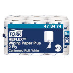 Tork 473474 Reflex starke Mehrzweck Papierwischtücher Advanced 2-lagig für Spendersystem M3