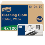 Tork 510479 Reinigungstücher Premium 1-lagig für Spendersystem W4 Vliesstoff, weiß