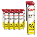 sonax professional 03483000 Silikonspray - 10er Sparset schmiert, pflegt und schützt Gummi-, Kunststoff-, Holz- und Metallteile
