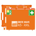 Söhngen Erste Hilfe Koffer Schule XS-XXL MT-CD orange mit Spezialverbände in kind- und jungendgerechten Abmessungen