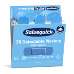 Salvequick Metall detektierbare Pflaster Nachfüllpack für Salvequick Pflasterspender in 2 Größen
