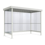 Raucherkabinen WSM Raucherkabine JENA MAXI, Bausatz, mit Anlehnbügeln