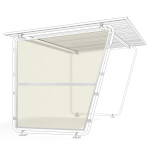 WSM Seitenwand für Modell S14, S16, S17, S18, S19 zweilteilig verzinkter Tragrahmen, rechts und links einsetzbar