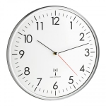 TFA analoge Funk-Wanduhr mit Zahlenziffernblatt, Glasabdeckung